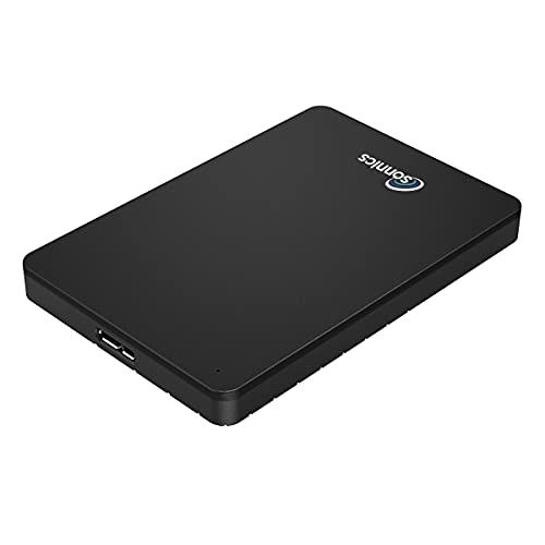 Sonnics 500GB Schwarz Externe tragbare Festplatte USB 3.0 kompatibel mit Windows-PC, Mac, Smart TV, Xbox One und PS4 von Sonnics