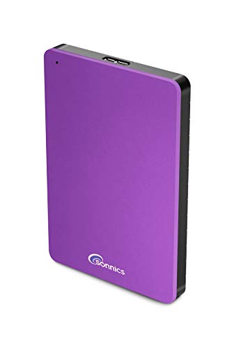 Sonnics 500GB Violett Externe tragbare Festplatte USB 3.0 super schnelle Übertragungsgeschwindigkeit für den Einsatz mit Windows PC, Mac, Xbox ONE und PS4 Fat32 von Sonnics