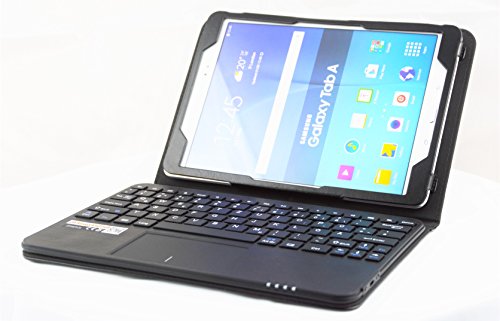 MQ - Layout AZERTY | Galaxy Tab A 10.1 (2016) Bluetooth Tastatur Tasche mit integriertem Multifunktions-Touchpad für Modelle Galaxy Tab A 10.1 WiFi SM-T580, Galaxy Tab A 10.1 LTE SM-T585 von SonnyGoldTech