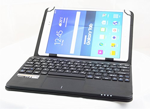 MQ für Galaxy Tab E 9.6 - Bluetooth Tastatur Tasche mit Touchpad für Samsung Galaxy Tab E 9.6 SM-T560, SM-T561, SM-T565, SM-T567 | Hülle mit Bluetooth Tastatur für Tab E 9.6 | Layout Deutsch QWERTZ von SonnyGoldTech