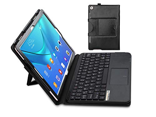 MQ für Huawei M5 10.8 - Bluetooth Tastatur Tasche mit Touchpad für Huawei MediaPad M5 10.8 | Tastatur Hülle für Huawei MediaPad M5 10.8, MediaPad M5 Pro 10.8 LTE | Touchpad Tastatur deutsch QWERTZ von SonnyGoldTech