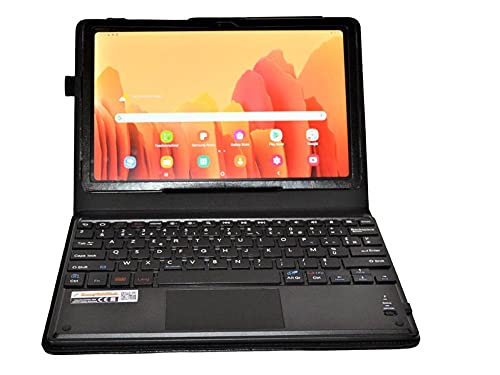 MQ21 für Galaxy Tab A7 10.4 - FRANZÖSISCHES LAYOUT - Bluetooth Tastatur Tasche mit Touchpad für Samsung Galaxy Tab A7 10.4'' | Tastatur Hülle für Tab A7 LTE SM-T505 WiFi T500 | Tastatur AZERTY von SonnyGoldTech
