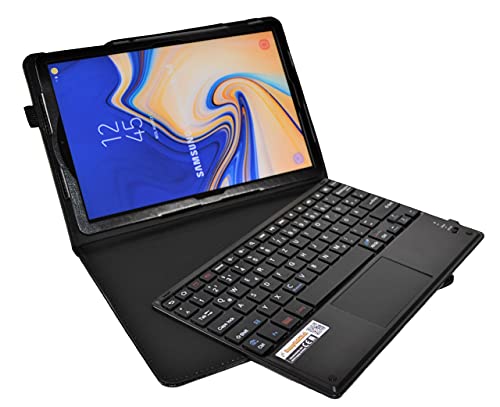 MQ21 für Galaxy Tab S4 10.5 - Bluetooth Tastatur Tasche mit Touchpad für Samsung Galaxy Tab S4 | Hülle mit Tastatur und Touchpad für Tab S4 LTE SM-T835, Tab S4 WiFi SM-T830 | Tastatur Deutsch QWERTZ von SonnyGoldTech