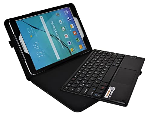 SonnyGoldTech MQ für Galaxy Tab S2 9.7 - Bluetooth Tastatur Tasche mit Touchpad Samsung Galaxy Tab S2 LTE SM-T815 SM-T819 | Hülle mit Tastatur für Tab S2 WiFi SM-T810, SM-T813 | Layout Deutsch QWERTZ von SonnyGoldTech