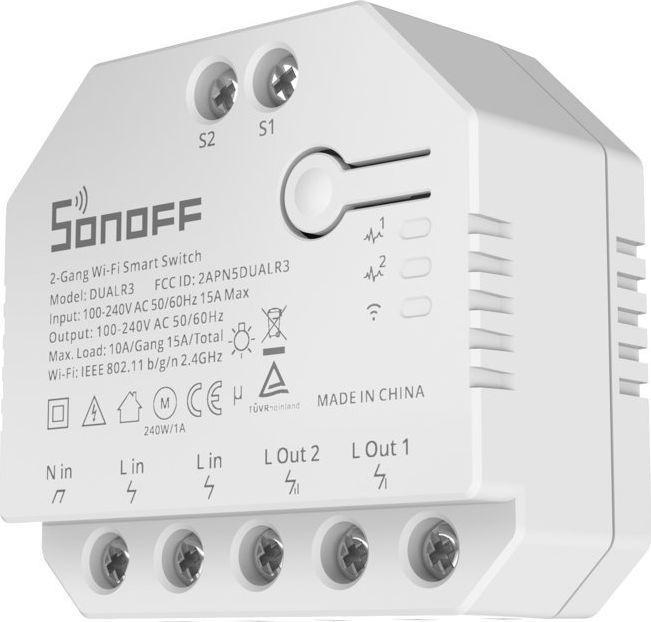Sonoff Dual R3 - Verkabelt & Kabellos - WLAN - Weiß - 2 Kanäle - 2200 W - 2.4 - 2.4835 MHz (DUALR3) von Sonoff