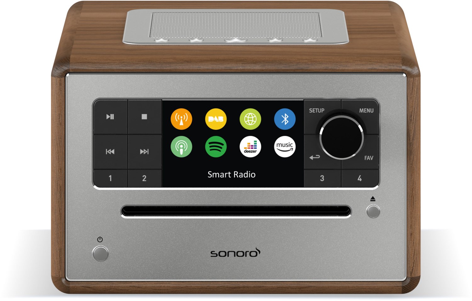 Elite CD/Radio-System walnuß/silber Elite CD/Radio-System walnuß/silber von Sonoro