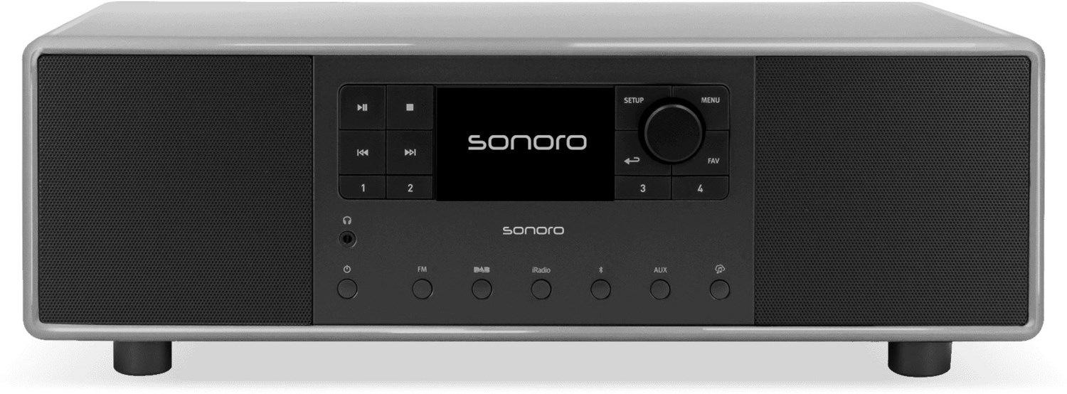 Primus Internetradio kreide grau/schwarz Primus Internetradio kreide grau/schwarz von Sonoro