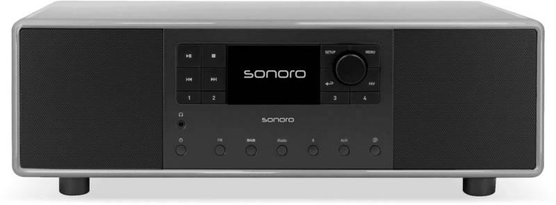 Primus Internetradio kreide grau/schwarz von Sonoro
