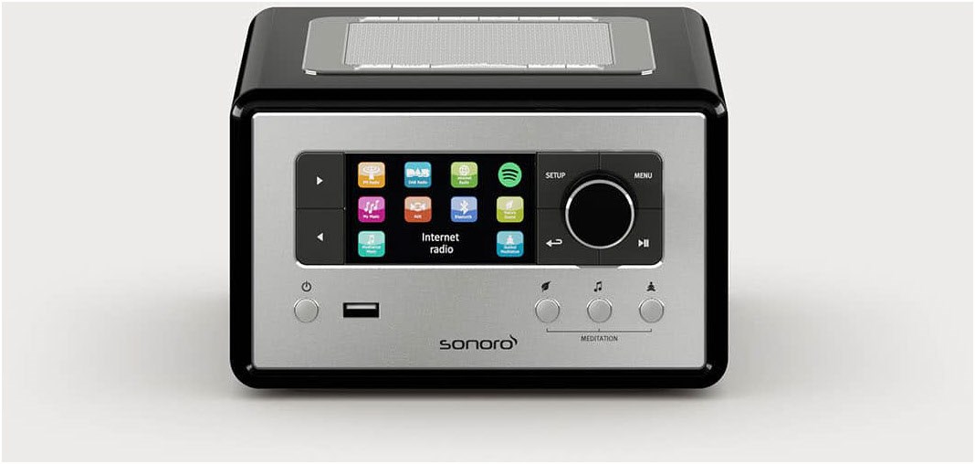 Relax Internetradio schwarz hochglanz/silber von Sonoro