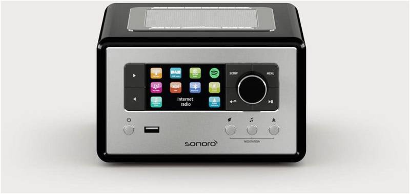 Relax Internetradio schwarz hochglanz/silber von Sonoro