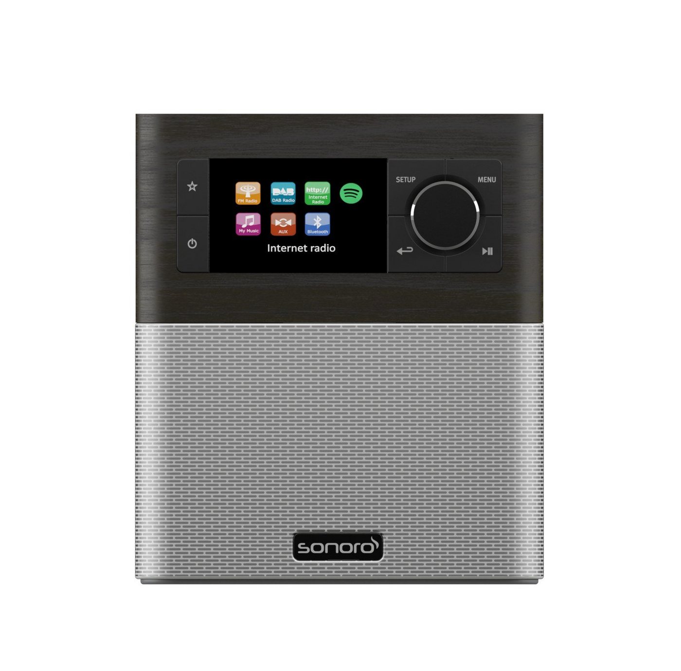 Sonoro Stream Mooreiche Silber Internet-Radio (Digitalradio (DAB), FM-Tuner, Internetradio) von Sonoro