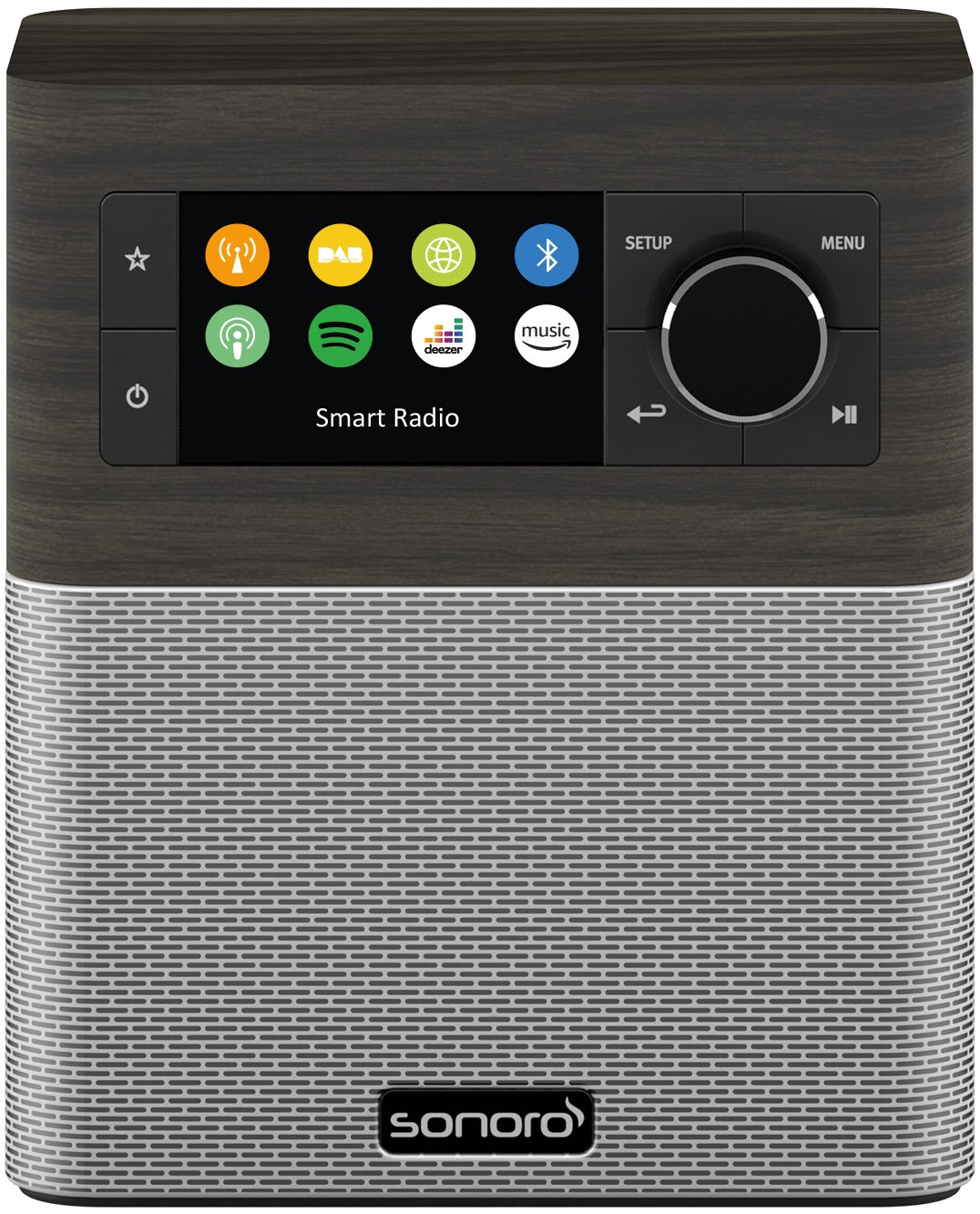 Stream Internetradio Mooreiche Dekor/Silber Stream Internetradio Mooreiche Dekor/Silber von Sonoro