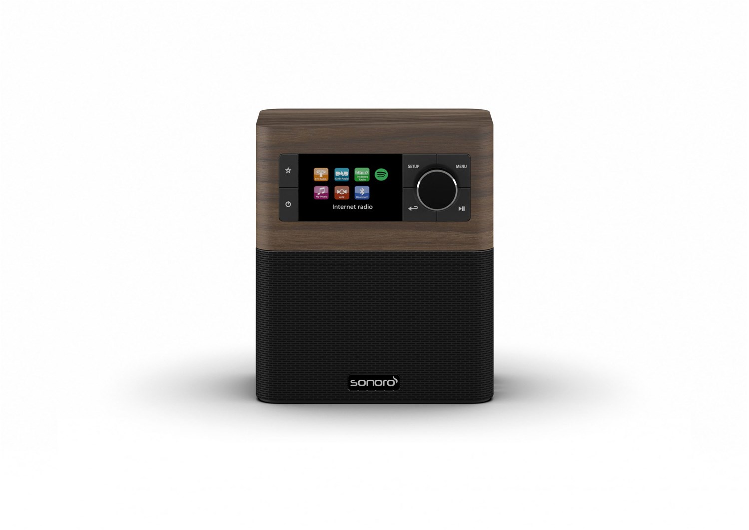 Stream Internetradio walnuß/schwarz Stream Internetradio walnuß/schwarz von Sonoro