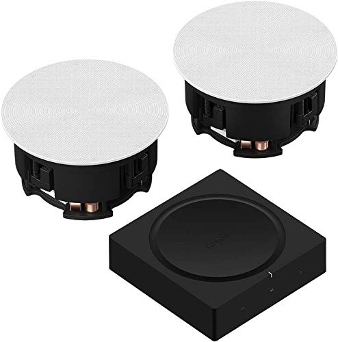Sonos Amp Set | mit 1 Paar In-Ceiling Speaker by Sonance - (passiv, kabelgebundene Decken-Einbau-Lautsprecher, Sonos Trueplay Tuning) von Sonos