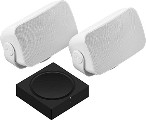 Sonos Amp Set | mit 1 Paar Outdoor Speaker by Sonance - (passiv, kabelgebunden, wetterfest für Sound im Freien) von Sonos