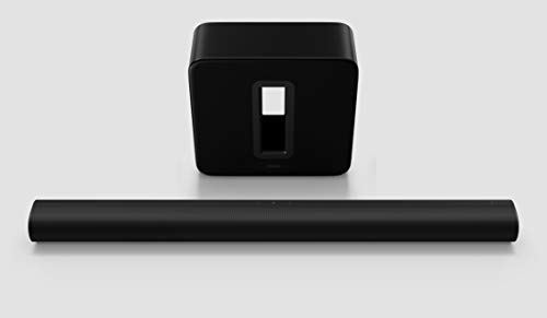 Sonos Arc Set | Soundbar + Sub, schwarz – Elegante Premium Soundbar für mitreißenden Kino Sound – Mit Dolby Atmos, Apple AirPlay2, Sprachsteuerung - inkl Sub von Sonos