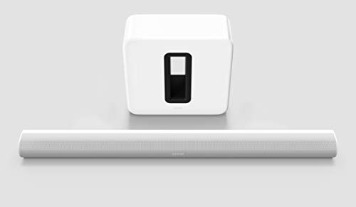 Sonos Arc Set | Soundbar + Sub, weiß – Elegante Premium Soundbar für mitreißenden Kino Sound – Mit Dolby Atmos, Apple AirPlay2, Sprachsteuerung - inkl. Sonos Sub von Sonos