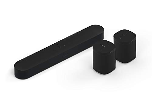 Sonos Beam WLAN Soundbar Speaker | Heimkinoset (5.0 | Beam + 2X One SL, schwarz) von Sonos