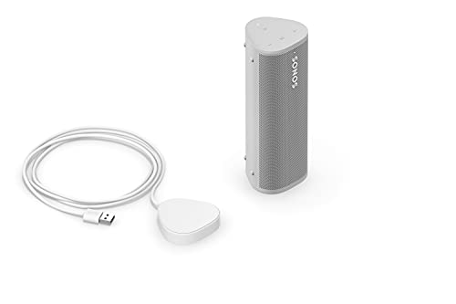 Sonos Roam + kabelloses Ladegerät, weiß – Wasserdichter WLAN & Bluetooth Lautsprecher mit Alexa Sprachsteuerung, Google Assistant und AirPlay 2 von Sonos