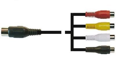 DIN Adapterkabel 5pol DIN Stecker auf 4x Cinch Buchse, 0,2m von Sonstige