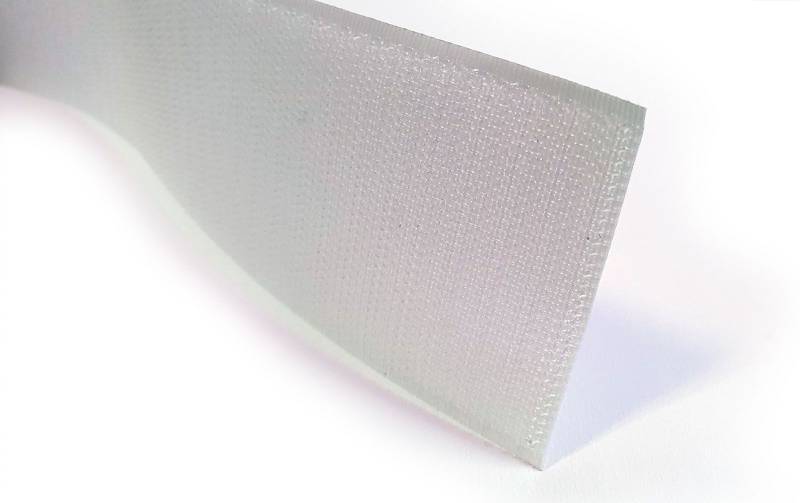 Hakenband 50mm x 25m, weiß, selbstklebend, ATA Acrylat Kleber von Sonstige