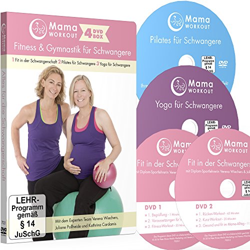 MamaWORKOUT - Fitness & Gymnastik für Schwangere - 4-DVD-Box zum Sparpreis ++ 1. Fit in der Schwangerschaft (2 DVDs) ++ 2. Pilates für Schwangere ++ ... Schwangere ++ von Expertin Verena Wiechers von Sonstige