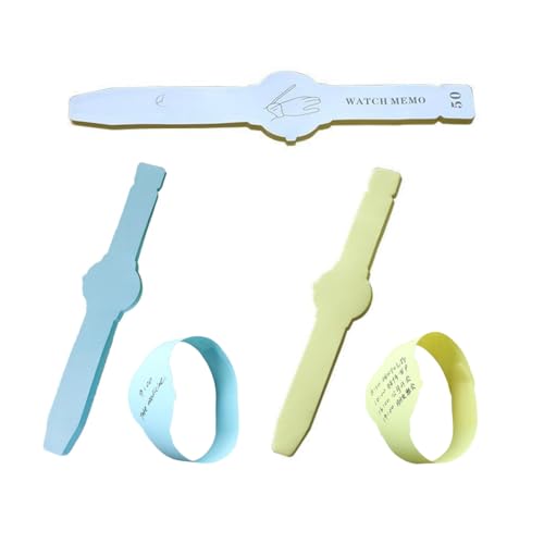 Sonwaha Haftnotizen, Armband Sticky Notes 210x40mm Notizzettel Klebend Klebezettel Klein 100 Stück Sticky Notes Haftnotizen Kinder Zum Markieren von Seiten für Erinnerung Checkliste(2 Farbe) von Sonwaha