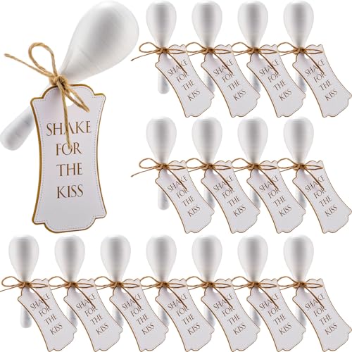 Sonwyoung Mini-Maracas aus Holz für Hochzeit, Maracas aus Holz, mit Geschenkanhänger, Musikinstrument für Hochzeit, Party, Gastgeschenk, 16 Stück Sonwyoung Mini-Maracas aus Holz für Hochzeit, Maracas aus Holz, mit Geschenkanhänger, Musikinstrument für Hochzeit, Party, Gastgeschenk, 16 Stück von Sonwyoung
