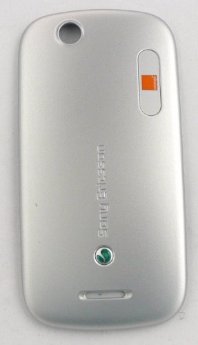 Sony Ericsson Flash SUPERSTORE Original ZYLO W20 Akkudeckel Silber mit orangem Logo von Sony Ericsson