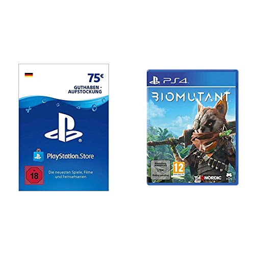 PSN Card-Aufstockung | 75 EUR | deutsches Konto | PSN Download Code & Biomutant Standard Edition [Playstation 4] von Sony Interactive Entertainment