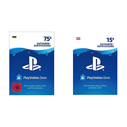 PSN Card-Aufstockung | 75 EUR | deutsches Konto | PSN Download Code & PSN Card-Aufstockung | 15 EUR | √∂sterreichisches Konto | PSN Download Code von Sony Interactive Entertainment