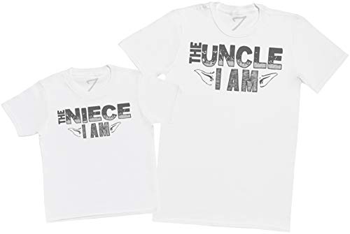 Zarlivia Clothing The Niece I Am, The Uncle I Am - Matching Father Kids Gift Set - Mens T Shirt & Kid's T Shirt - White - XXXXX-Large & 5-6 Years von Sony Pictures Home Entertainment