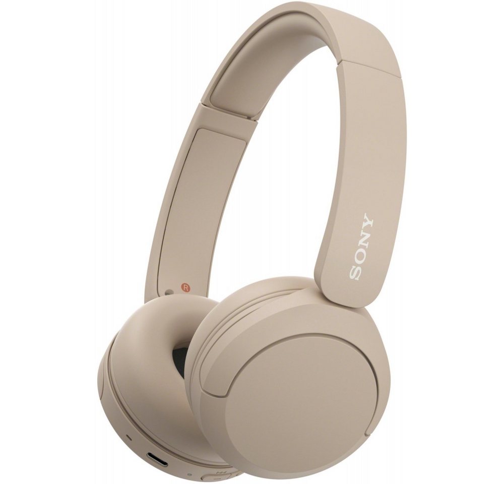 Sony Professional Sony WH-CH520 Beige On-Ear Kopfhörer Kopfhörer (Bluetooth-Kopfhörer mit integriertem Mikrofon, Bluetooth, Kabellos mit 30 mm Treiber und integriertem Mikrofon) von Sony Professional