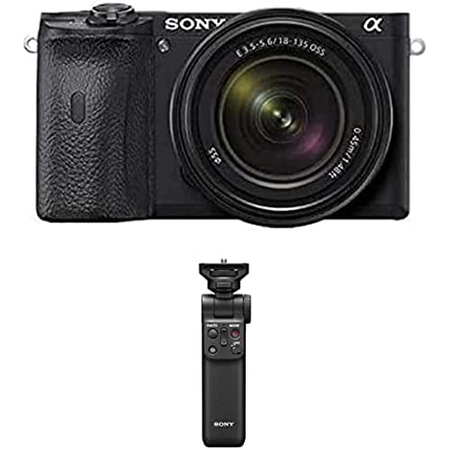 Bundle aus Sony Alpha 6600 | APS-C Spiegellose Kamera mit Sony 18-135mm f/3.5-5.6 Zoom-Objektiv + Sony GP-VPT2BT Bluetooth Handgriff schwarz von Sony
