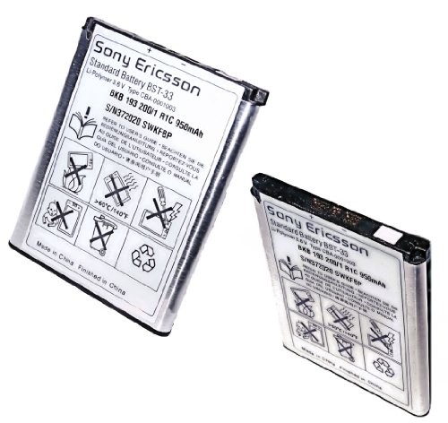 ORIGINAL Akku accu Batterie battery für Sony-Ericsson W580im, W595, W595s, W610, W660i, W705, W705u, W715, W830i, W850i, W880i, W890i, W900i, W950i - 950mAh - Li-Ionen - (BST-33) von Sony