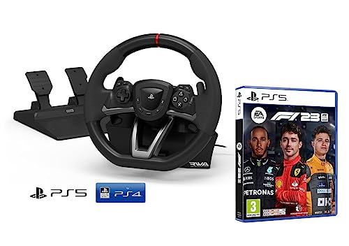 PS5 Lenkrad und Pedale Sony Playstation Orig. Lizensiert F1 2023 [Neues Modell Kompatibel Mit PS5/PC] + Formula 1 2023 von Sony