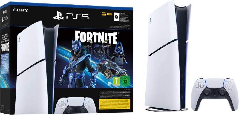 PlayStation 5 Slim Digital Edition Konsole Fortnite Cobalt Star Bundle von Sony