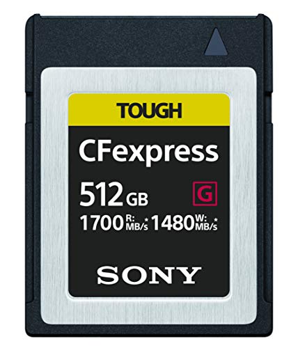 Sony 512 GB robuste CFExpress-Karte Typ B Ultra Speed Speicherkarte (Lesen, 1700 MB/s Schreiben, 1480 MB/s) - CEB-G512/J, CEB-G512/J SYM von Sony