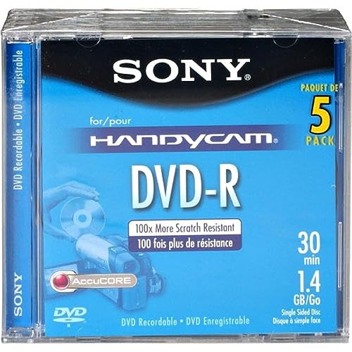 Sony 5DMR30R1H DVD-R mit Schlaufe, 8 cm, 5 Stück von Sony