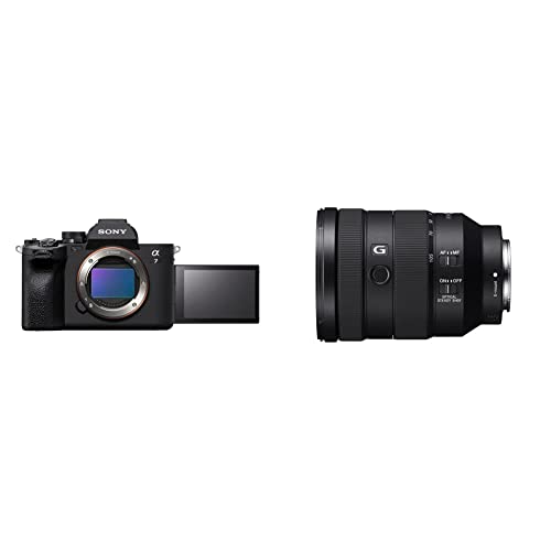 Sony α 7 IV | Spiegellose Vollformatkamera (33 MP, Echtzeit-Autofokus, 10 BPS, 4K60p, neigbarer Touchscreen, Z Akku), Schwarz & FE 24-105mm f/4 G OSS | Vollformat, Standardzoomobjektiv (SEL24105G) von Sony