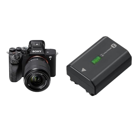 Sony α 7 IV | Spiegellose Vollformatkamera inkl. 28-70 mm Objektiv, Schwarz & NP-FZ100 Akku (InfoLITHIUM-Akku Z-Serie, 7,2V/16,4Wh (2280 mAh), kompatibel mit Sony Alpha 9/7RM4/7RM3/7M3/6600) schwarz von Sony