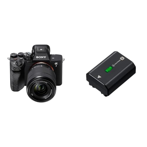 Sony α 7 IV | Spiegellose Vollformatkamera inkl. 28-70 mm Objektiv, Schwarz & NP-FZ100 Akku (InfoLITHIUM-Akku Z-Serie, 7,2V/16,4Wh (2280 mAh), kompatibel mit Sony Alpha 9/7RM4/7RM3/7M3/6600) schwarz von Sony