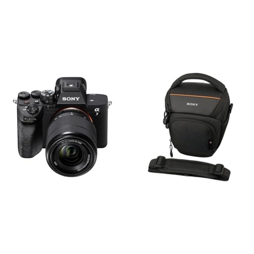 Sony α 7 IV | Spiegellose Vollformatkamera inkl. 28-70mm Objektiv (33MP, Echtzeit-Autofokus, 10BpS, 4K60p, neigbarer Touchscreen, Z Akku), Schwarz & LCS-AMB Kameratasche für Sony Alpha-Kamera, Schwarz von Sony