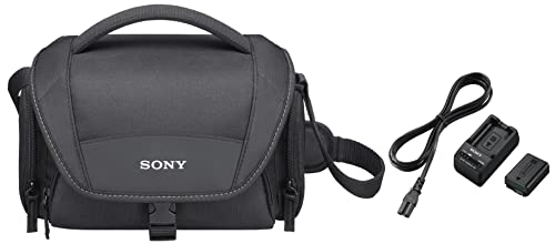 Sony ACC-TRW Akku Zubehör Kit mit BCT-RW Ladegerät und NPFW50 W-Serie Li-Akku & LCSU21 LCS-U21 Universal-Tasche für Handycam, Alpha und Cybershot Kameras, Schwarz von Sony