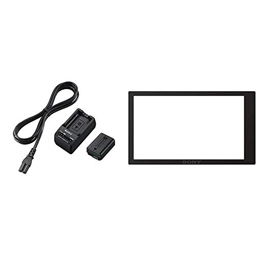 Sony ACC-TRW Akku Zubehör Kit mit BCT-RW Ladegerät und NPFW50 W-Serie Li-Akku & PCKLM17.SYH Displayschutz für Alpha 6000 Systemkamera (7,6 cm (3 Zoll) Display) von Sony