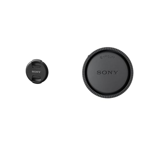 Sony ALC-F 55 S vordere Objektivkappe (55 mm), Schwarz & ALC-R1EM Objektivdeckel (hinten) für Alpha-NEX-Kameras von Sony
