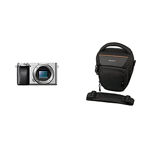 Sony Alpha 6100 | APS-C Spiegellose Kamera mit 16-50mm f/3.5-5.6 Power-Zoom-Objektiv (Schneller 0,02s AF, 4K-Filmaufnahmen und neigbares Display) Silber + Tasche von Sony