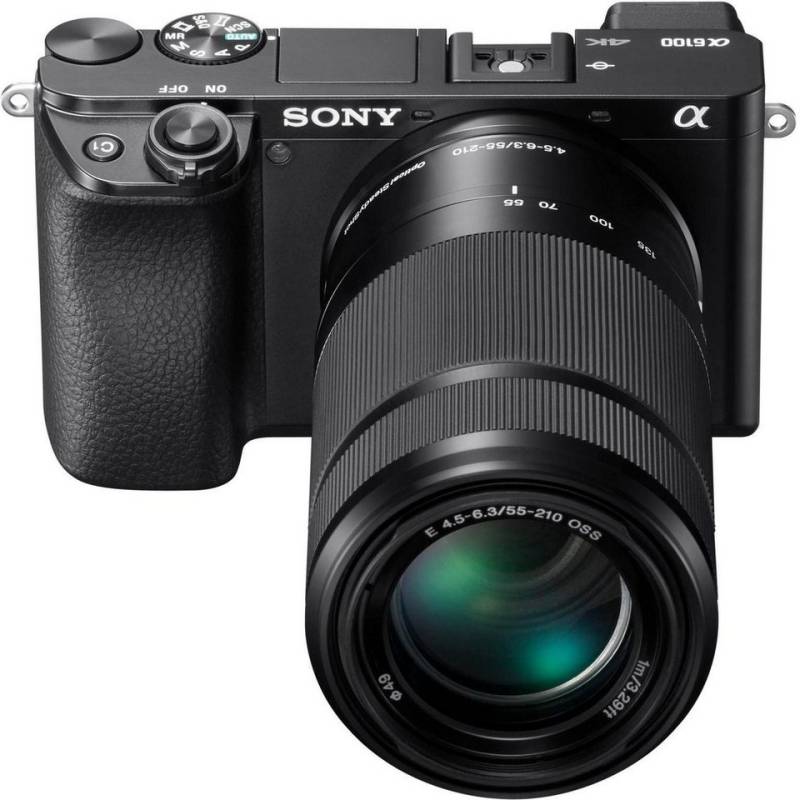 Sony Alpha 6100 Kit mit SELP1650 + SEL55210 Systemkamera (SELP1650, SEL55210, 24,2 MP, Bluetooth, NFC, WLAN (Wi-Fi) von Sony