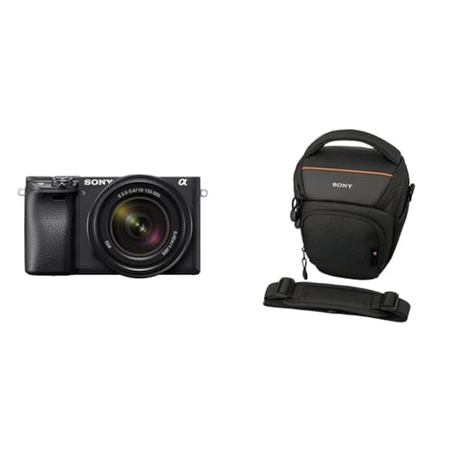 Sony Alpha 6400 | APS-C Spiegellose Kamera mit 16-50mm f/3.5-5.6 Power-Zoom-Objektiv (Schneller 0,02s Autofokus, neigbares Display für Vlogging) + Tasche LCS-AMB von Sony
