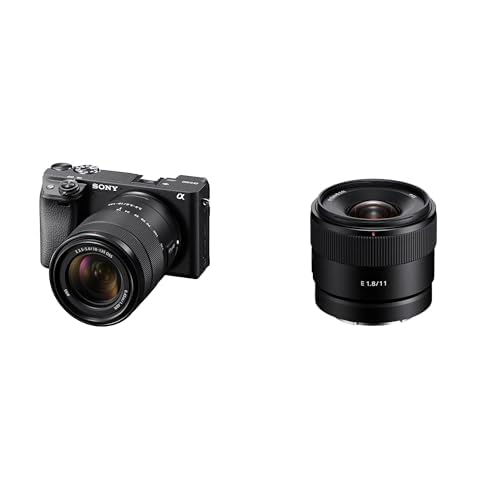 Sony Alpha 6400 APS-C Spiegellose Kamera mit 18-135mm Objektiv (Schneller 0,02s Autofokus mit Augenerkennung, 4K-Video und neigbares Display für Vlogging) + 11F18 von Sony